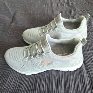 Skechers Summits Torre Slip On Gray Air-Cooled Memory Foam Shoes